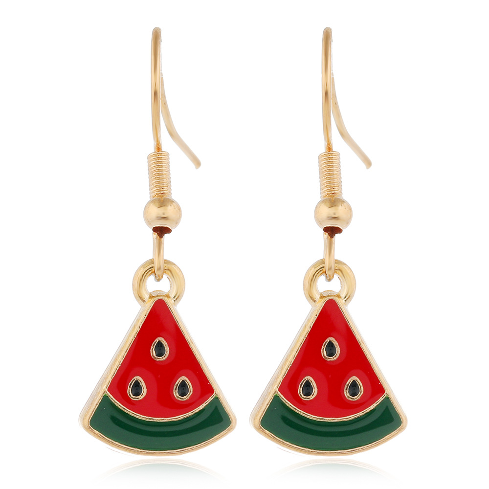 Korean Creative New Alloy Dripping Fruits Earrings display picture 8