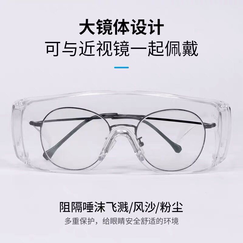 百叶窗护目镜防尘防风劳保 透明眼镜 不眩晕透光好 工业激光眼镜