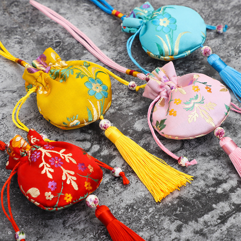 端午节香包香囊刺绣手工随身民族中国风空袋荷花包空袋子车挂批发