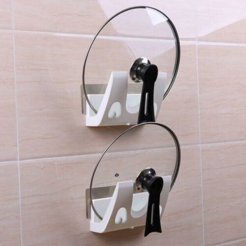 Hole-free kitchen pot lid rack wall-mounted multi-functional chopping board storage rack household cutting board storage rack hook drain rack