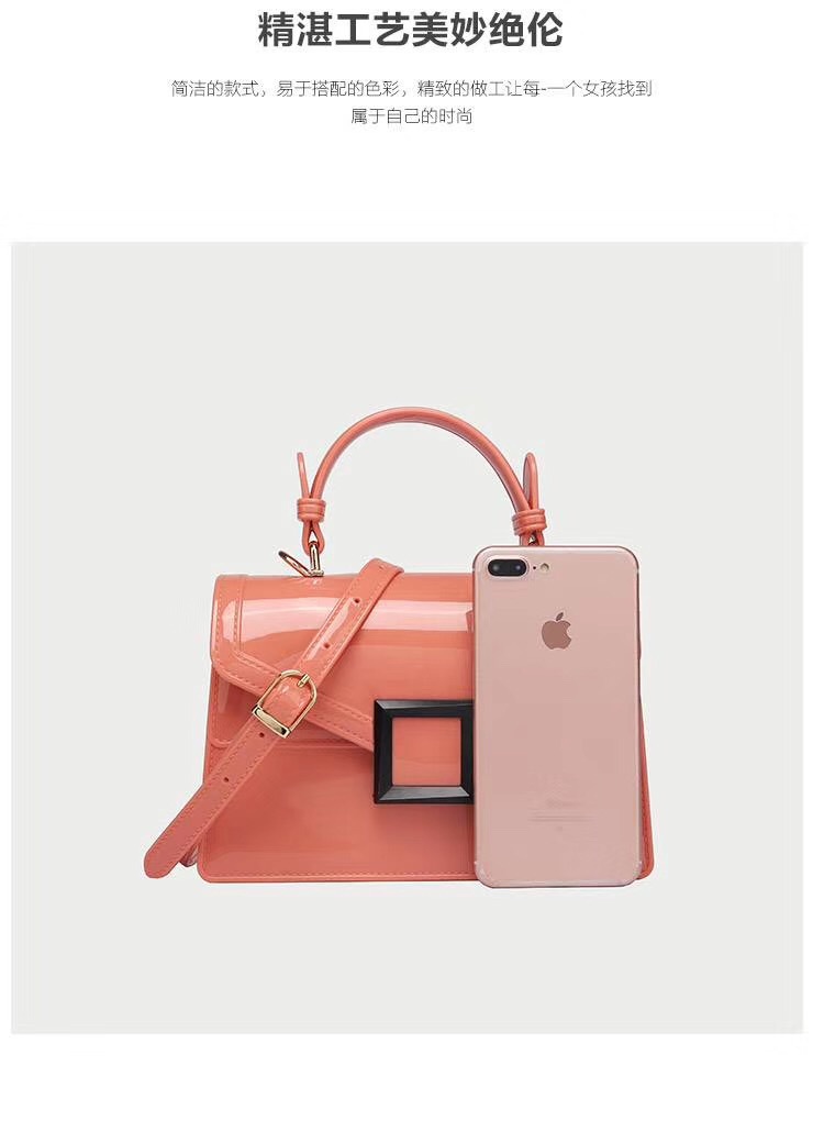Clearance jelly bag, transparent pvc women's bag, gradient color small square bag, handbag, single-shoulder crossbody women's bag in stock undefined