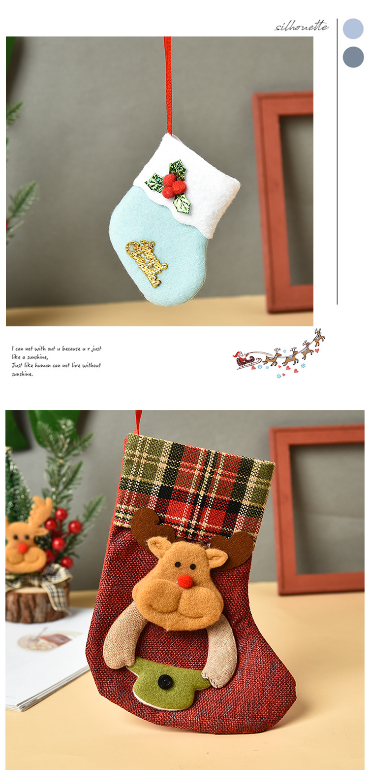 Vintage Bear Socks Candy Gift Bags Christmas Decoration Wholesale Nihaojewelry display picture 12