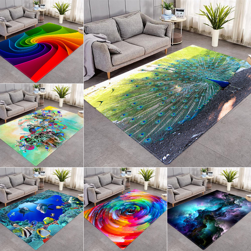 简约现代艺术客厅茶几地毯 卧室地毯床边满铺长方形地垫 厂家直销