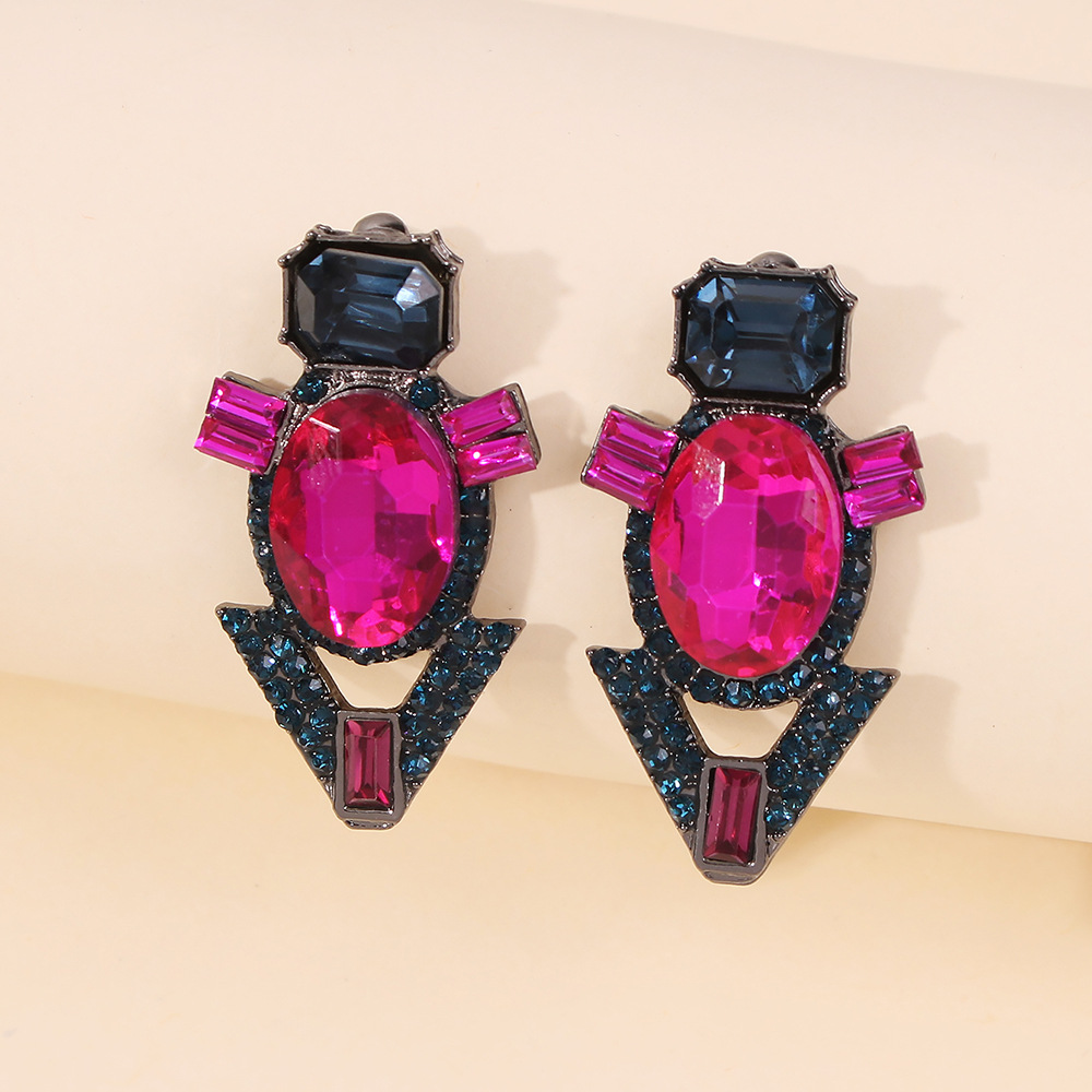 Pendientes Barrocos Retro Con Diamantes display picture 13