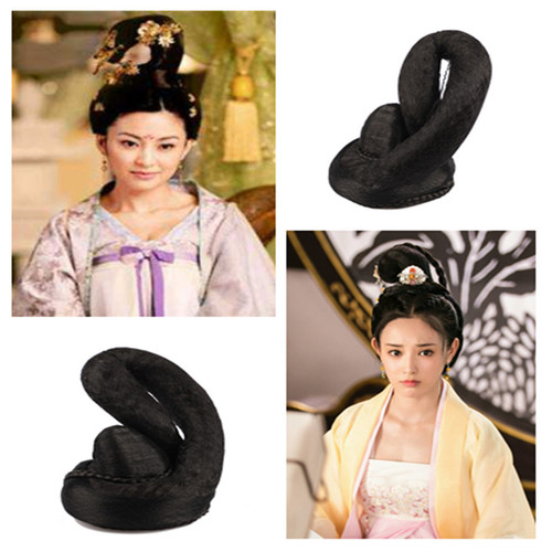 Ancient costume style bun, Hanfu wig bun, imperial concubine bun, photo studio stage COS wig flying bun
