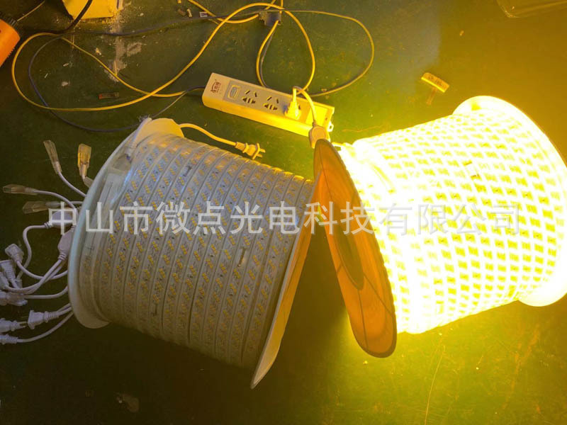 220V2835 180灯斜三排冰蓝粉红金黄灯带