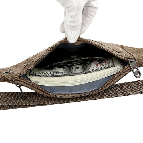 New Model Waist Bag for Men, Multi-purpose Business Cashier Bag, Durable Outdoor Sports Travel Body Bag, Canvas Small Bag, Factory Wholesale