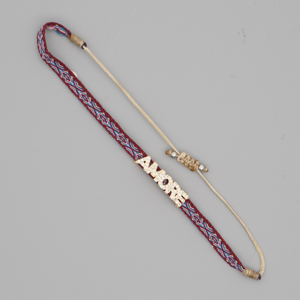 Kontrast Farbe, Exotische Muster, Europäischer Und Amerikanischer Stil, Böhmen, Nepal, Ethnischer Stil, Band Mit Diamanten, Armband, Frauen display picture 16