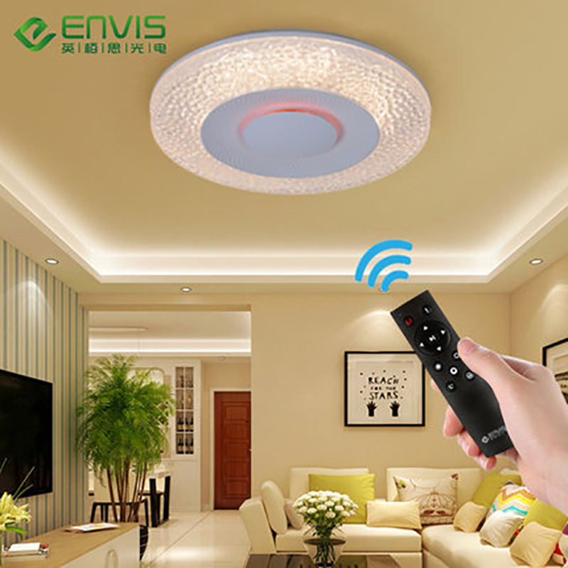 英栢思LED吸頂燈個性鉆石面圓形無極調(diào)光遙控書房客廳臥室燈燈飾