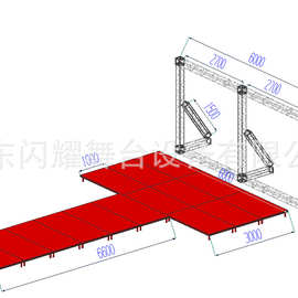 广东厂家直销铝合金舞台婚庆异形舞台活动折叠舞台红色黑色舞台板