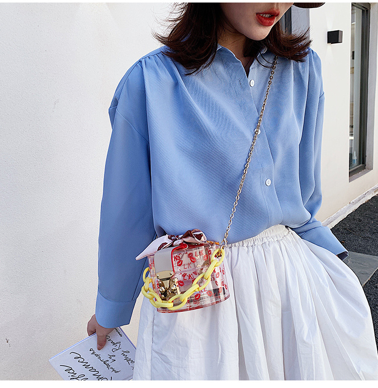 New Retro Transparent Small Round Bag Fashion All-match Messenger Bag Wholesale display picture 2