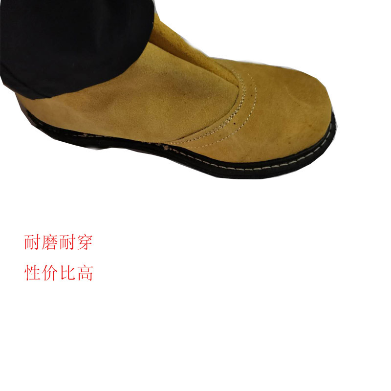 劳保鞋轮胎底钢头黄皮耐穿耐酸碱价优防砸电焊工地工厂防护鞋子