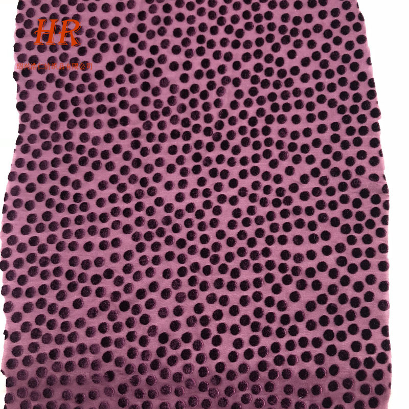 烂花双色涤锦韩国丝绒 时装丝绒面料经编KS不倒绒烂花丝绒