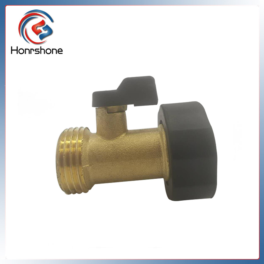 亚马逊热销加长型无铅花园直通球阀 美标黄铜园林球阀 实心关闭阀