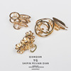 Golden metal brand crab pin, hairgrip, South Korean goods, hairpins, hair accessory, internet celebrity