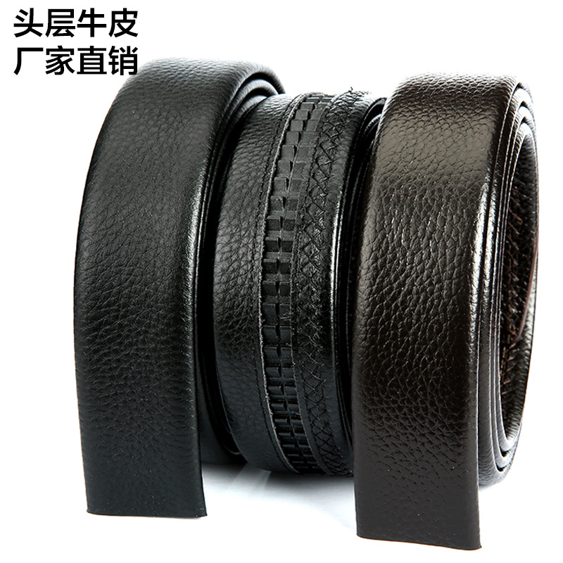 First layer cowhide belt Men's double-si...