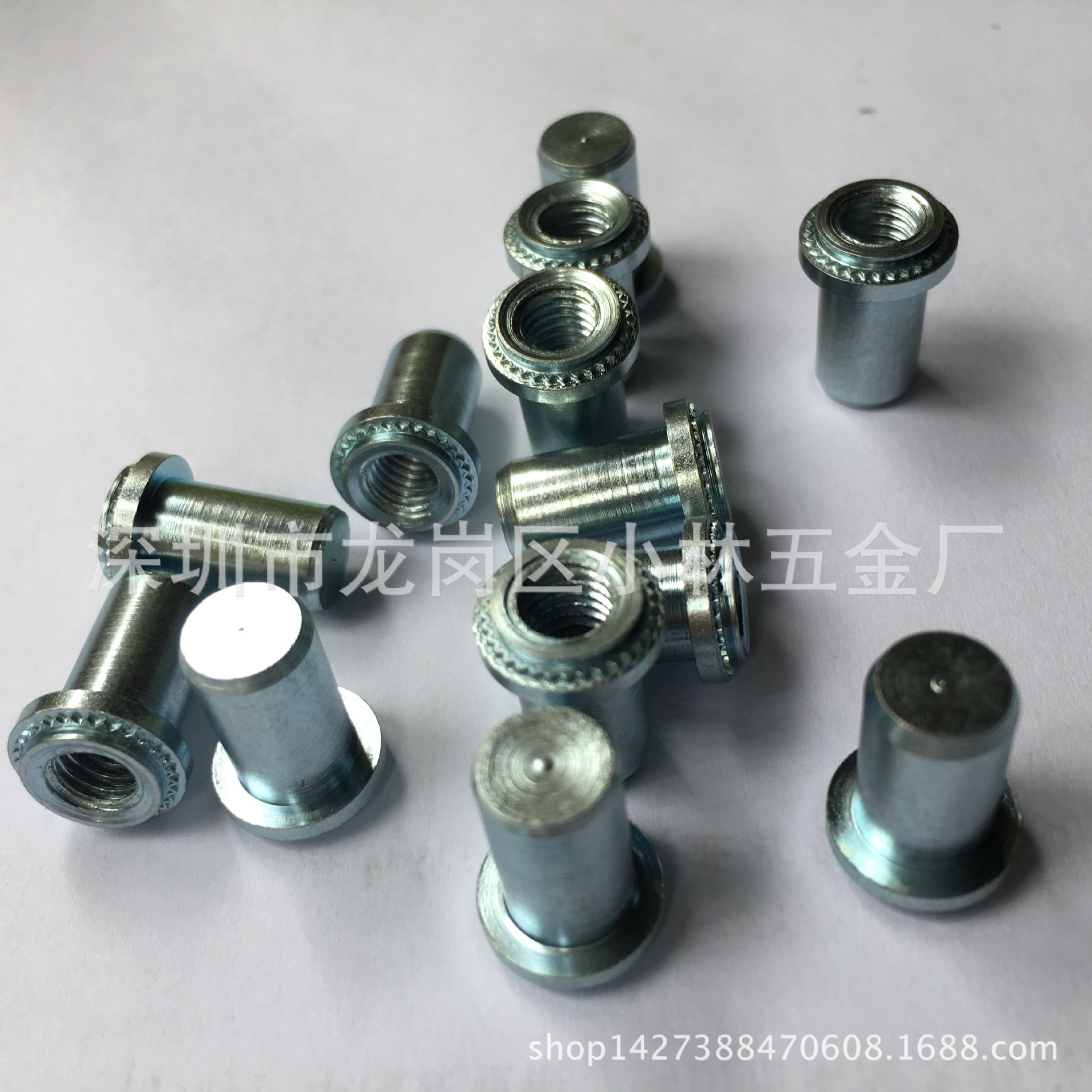 防水螺母柱盲孔压铆螺母柱密封压铆螺母柱B-M3冷镦防水螺母柱