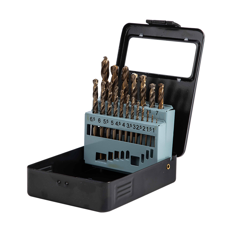 Deli DL18019 twist drill electric drill impact drill combination metal drilling twist drill 19-piece set 1-10mm