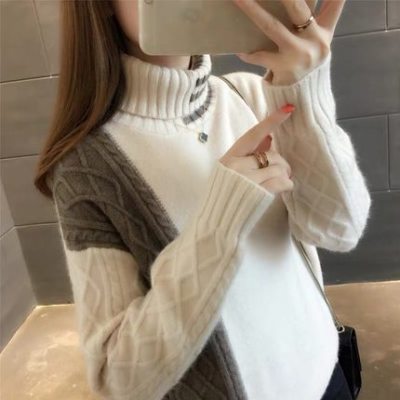 2020年新款女士高领毛衣女装秋冬装宽松外穿内搭针织打底衫潮洋气|ms