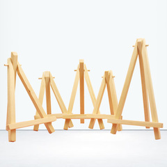 Wholesale Creative Wooden Triangular Easel Mini Original Pine Wood Phone Stand Decorative Display Shelf DIY Prop