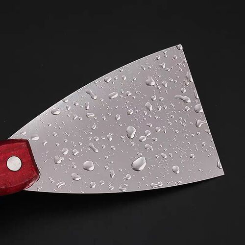 High-grade mahogany handle, thickened stainless steel mirror putty knife, triangular knife, scraper, putty scraper, cleaning shovel