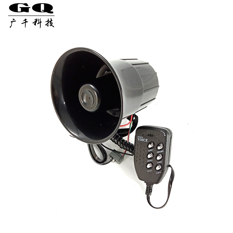 12V 100W car motorcycle six-tone speaker with microphone