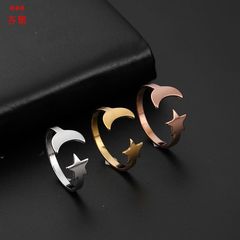 New Arrival Fashion Jewelry&mdash;European and American Style, Creative & Simple Hand Accessories&mdash;Premium Star and Moon Open-End Rings, Stylish Hollow-Out Finger Rings