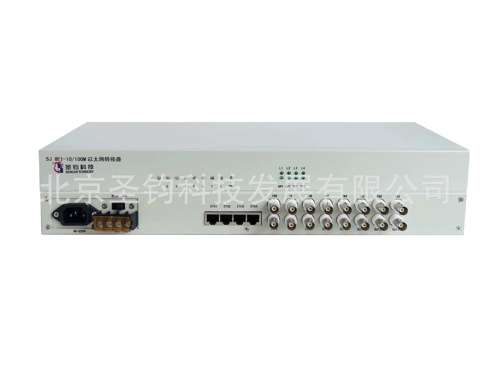 Телеком конвертор протокола 8E1 конвертор Ethernet 8E1 мост сети 8E1 к 4 Ethernet сети