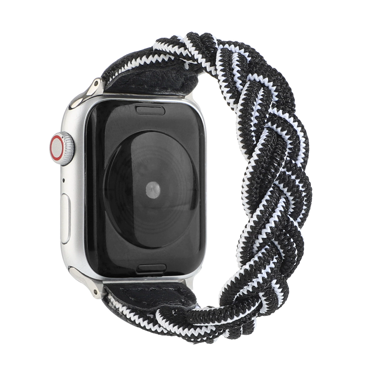 Apple, woven elastic watch strap handmade with pigtail