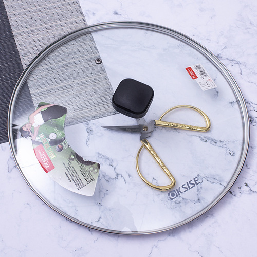 Tempered glass lid wok frying pan lid 26-34cm thick visual glass pot lid optional lid
