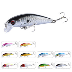 Luya bait 10 colors floating minnow bait bionic bait fake bait plastic hard bait cross-border cocked mouth bass fishing bait real