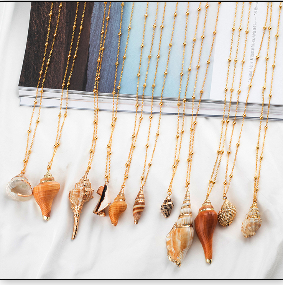 Simple Natural Shell Pendant Clavicle Chain display picture 11