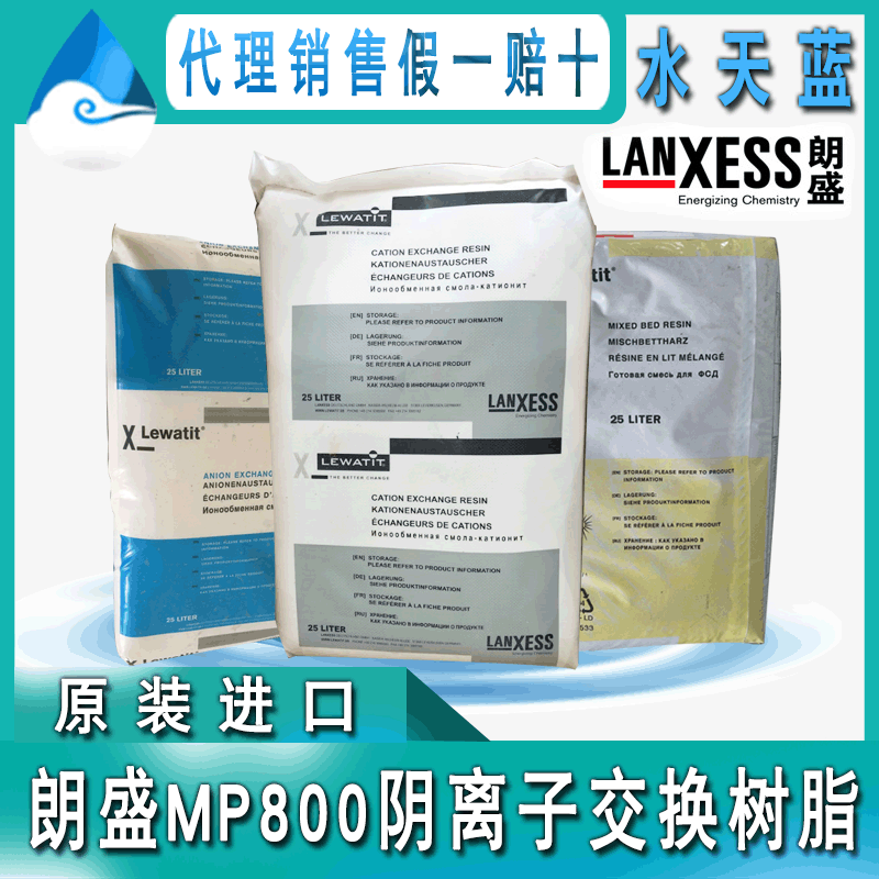德国进口 朗盛Lewatit MP800阴离子交换树脂 大孔除盐脱矿质树脂