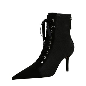 The 8788-8 European and American wind sexy nightclub show thin fine with high heels suede tip cross strap fashion with s