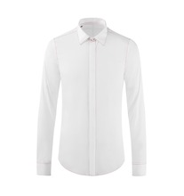 2022春季新款跨境男士衬衫长袖欧美风衬衫简约修身男衬衣一件代发