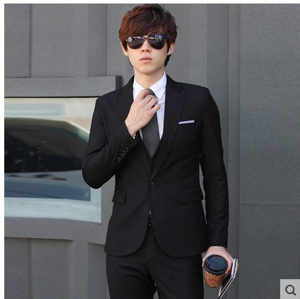 Spring and autumn suit, male bridegroom's wedding dress, men's three piece suit, slim business youth, British style suit