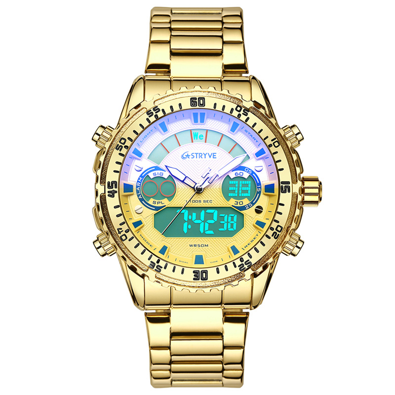 STRYVE reloj deportivo para hombre reloj electrónico impermeable reloj de cuarzo para hombre reloj de acero inoxidable reloj electrónico S8020