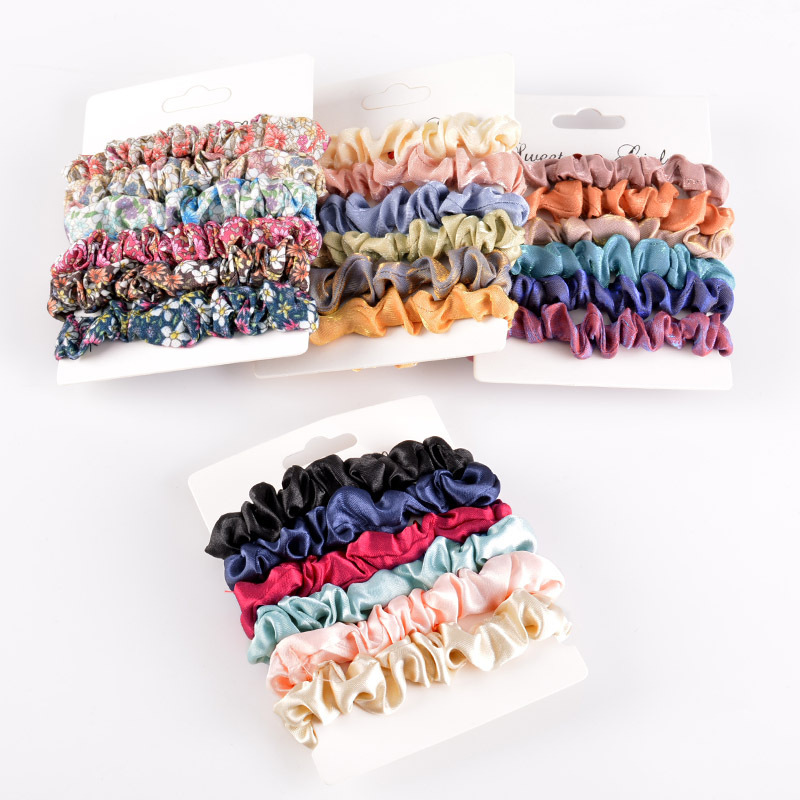 50g Weight Headwear Classification Festival Occasion Geometric Pattern Women'S Gender Fashion Style Purple, Red, Green, Blue, Gold Color Fashion Gold Velvet Printed Hair Scrunchies Set 无