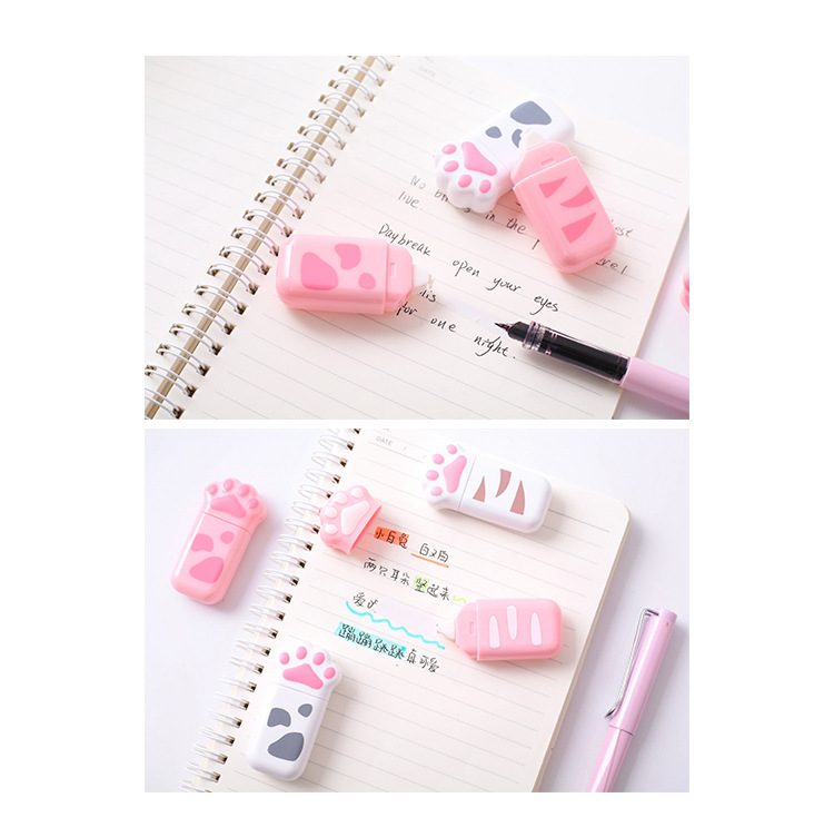 Creative Cat Paw Cute Girl Cartoon Correction Tape display picture 1