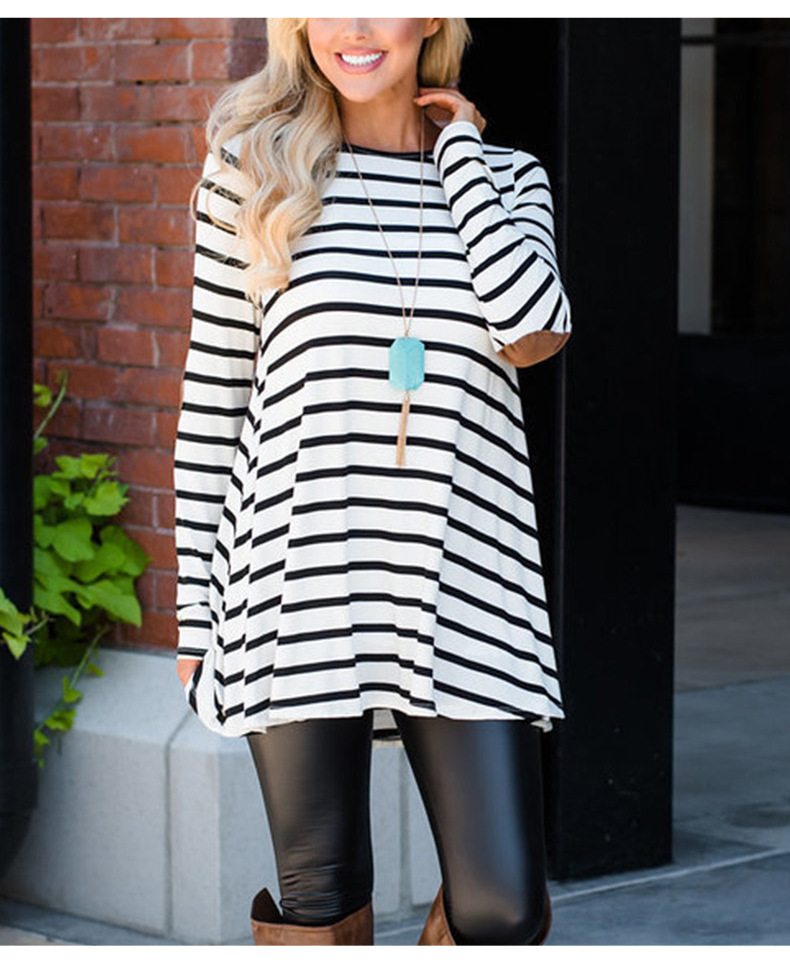 striped sweater women s autumn new fashion round neck long sleeve pullover ladies blouse  NSSI3008