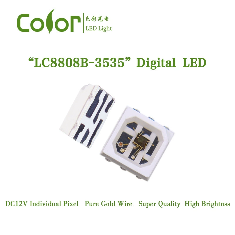 3535RGB точка останова, постоянный ток 12 В, встроенная ИС, одноточечная, одноточечная, одноточечная, управление, LC8808B, фантазийная лампа, бусина, прямые продажи с завода