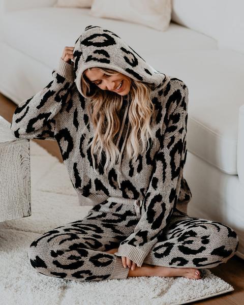 2020 Spring and Summer European and American New Style Home Clothes Casual Two-piece Set Women's Summer Amazon Long Sleeve Hoodie Pants Set