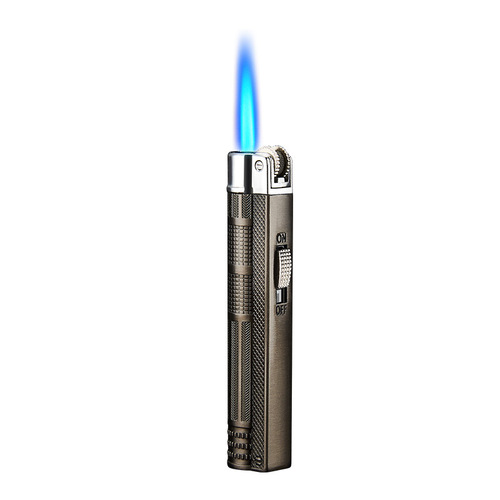 High temperature windproof direct-injection lighter grinder flint gas blue flame metal mini personality small creative wholesale