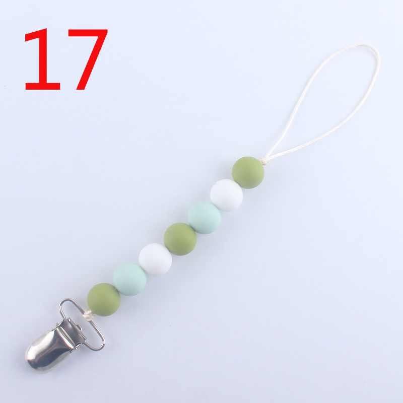 Silicona calmante chupete cadena bebé mordedor chupete clip cadena mordedor amoladora cadena anti-caída cadena anti-perdida Nuevo