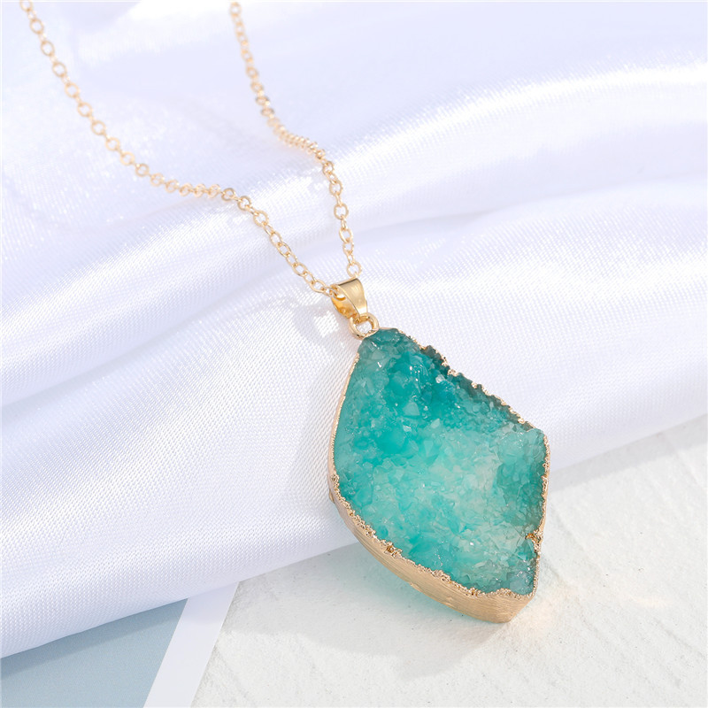 New Exaggerated  Irregular Pendant Imitation Natural Stone Resin Necklace display picture 5