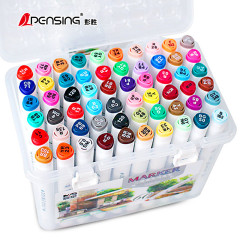 60-color marker pen storage box triangle double-headed color student hand-painted painting pen 48-color quick-drying 36 art supplies