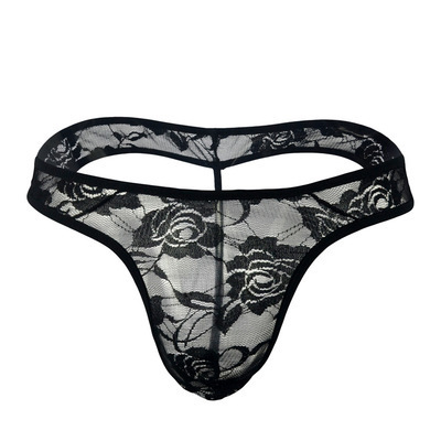 2020 Foreign Trade Amazon Men's Sexy Underwear Panties Lace Hanging Thong T Pants