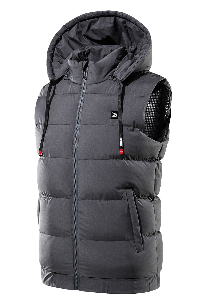 Hombres de invierno inteligente zona 9 calefacción chaleco calefacción eléctrica chaleco USB CARGA AUTOMÁTICA calefacción Chaleco de algodón abrigo de los hombres