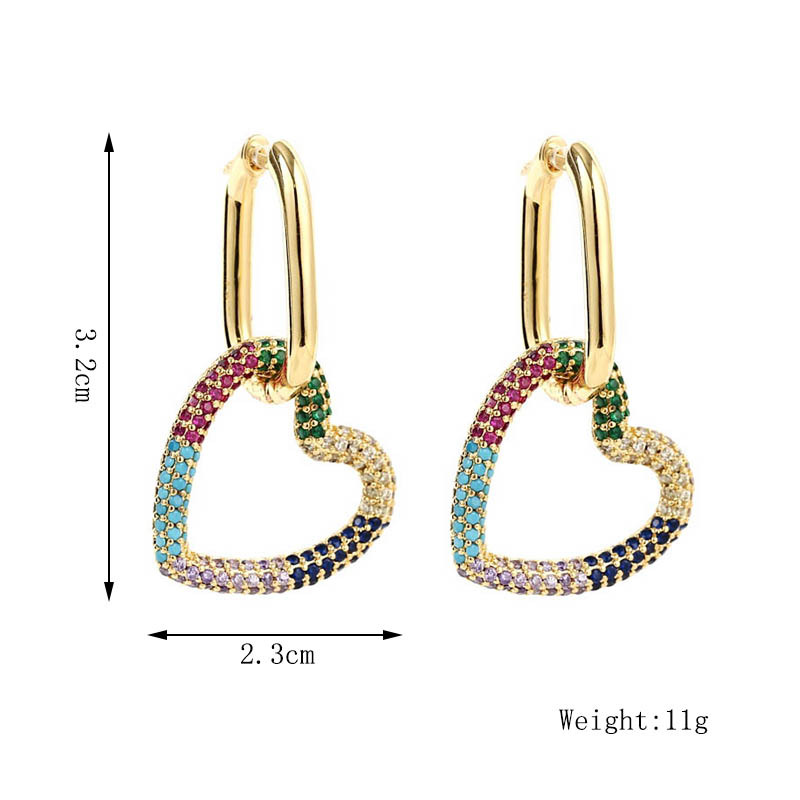 Boucles D&#39;oreilles Étoiles Simples En Zirconium Incrusté De Cuivre display picture 1