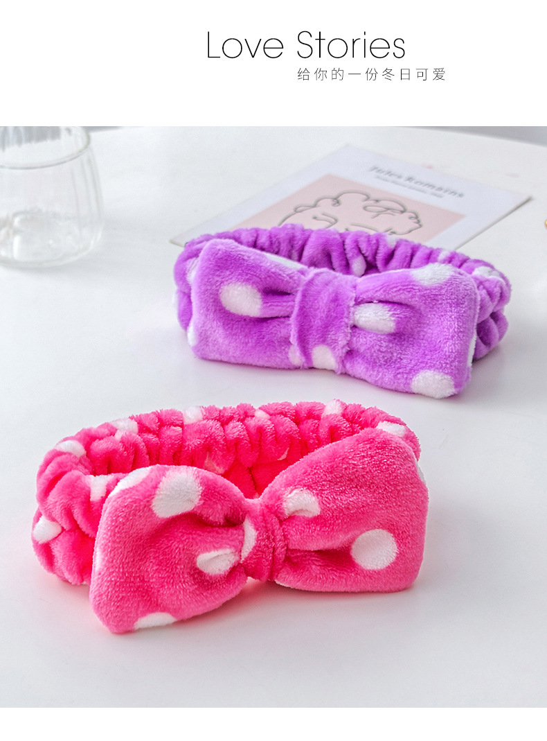 50g Weight Hair Band Hair Accessories Type 1 Piece Quantity Home, Daily Occasion Polka Dots, Bow Knot Pattern Women's Gender Simple Style Style Simple Style Women's Polka Dots Bow Knot Cloth Hair Band 2